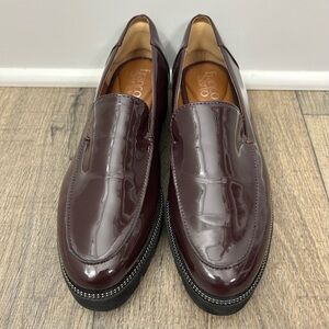 Franco Sarto Burgundy Patent Loafers